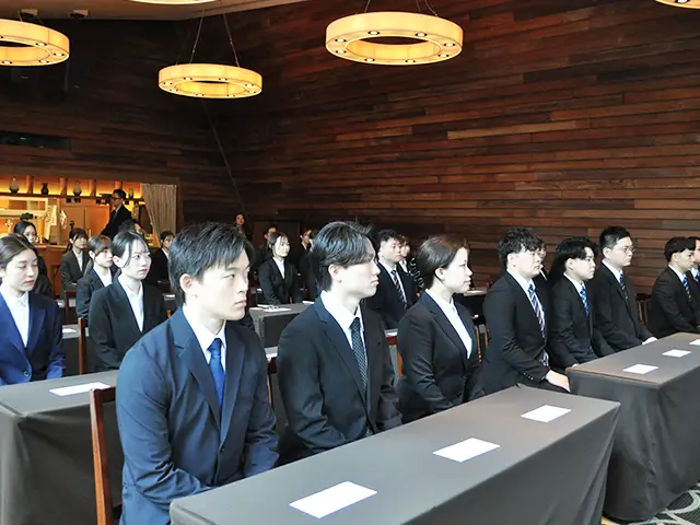 入社式の様子
